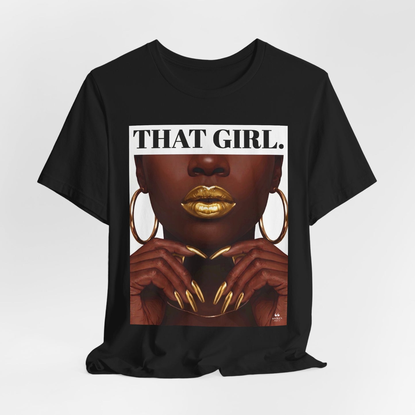 That Girl Tee - Golden | Black Women's Graphic Tee | The Spoken Piece