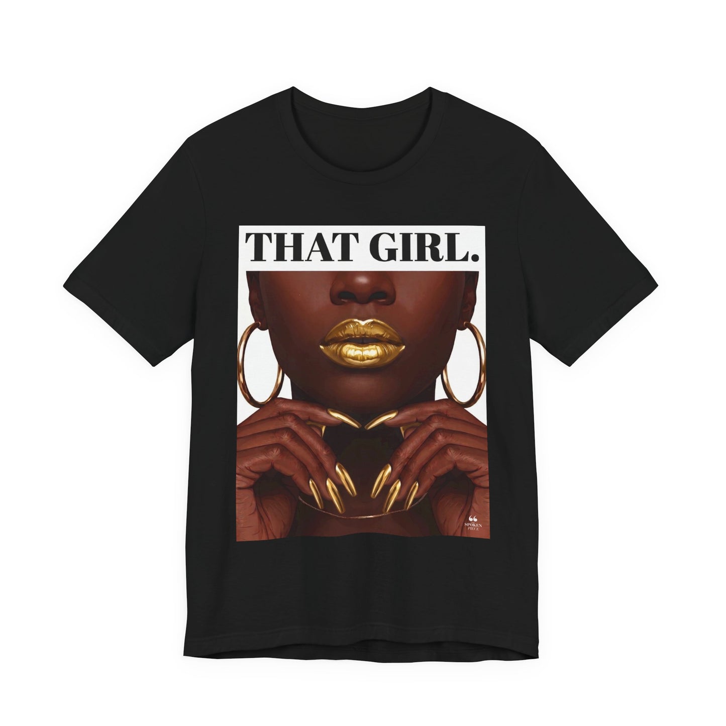 That Girl Tee - Golden | Black Women's Graphic Tee | The Spoken Piece