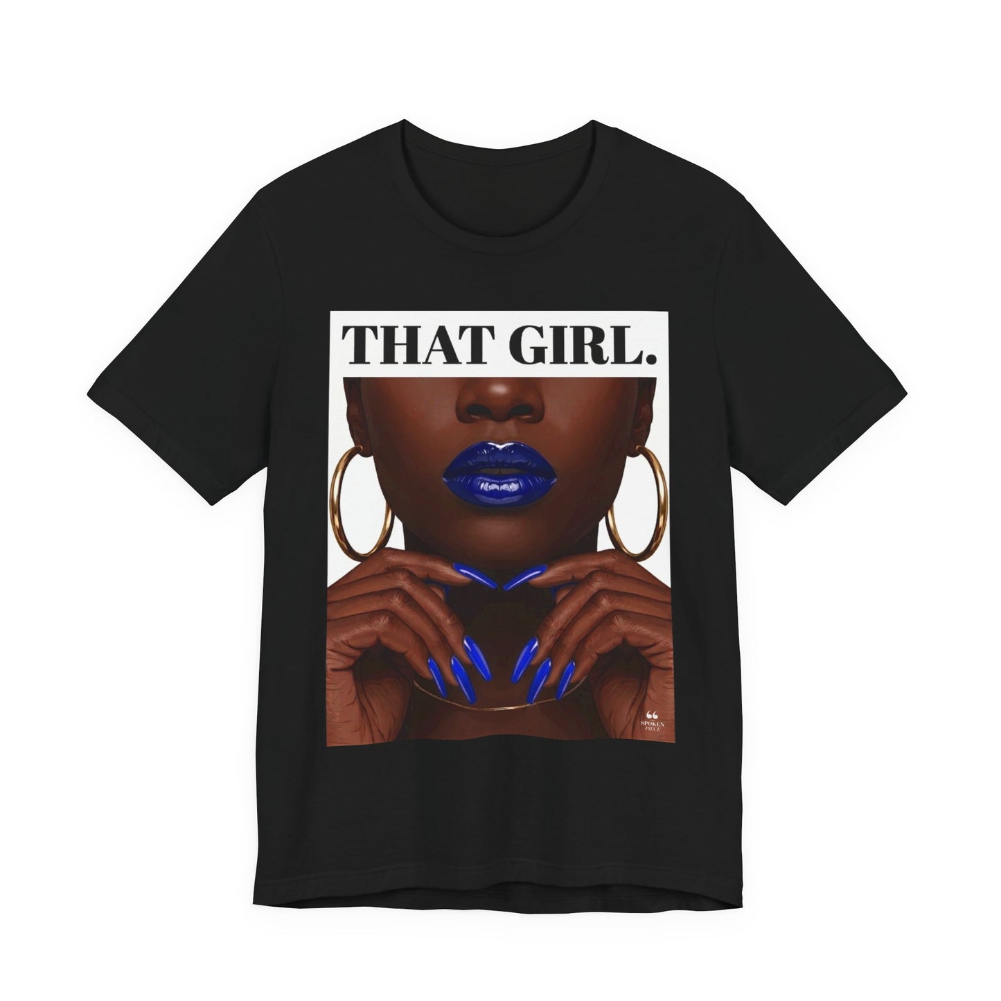 That Girl Tee - Cobalt Blue | Black Women's Graphic Tee | The Spoken Piece