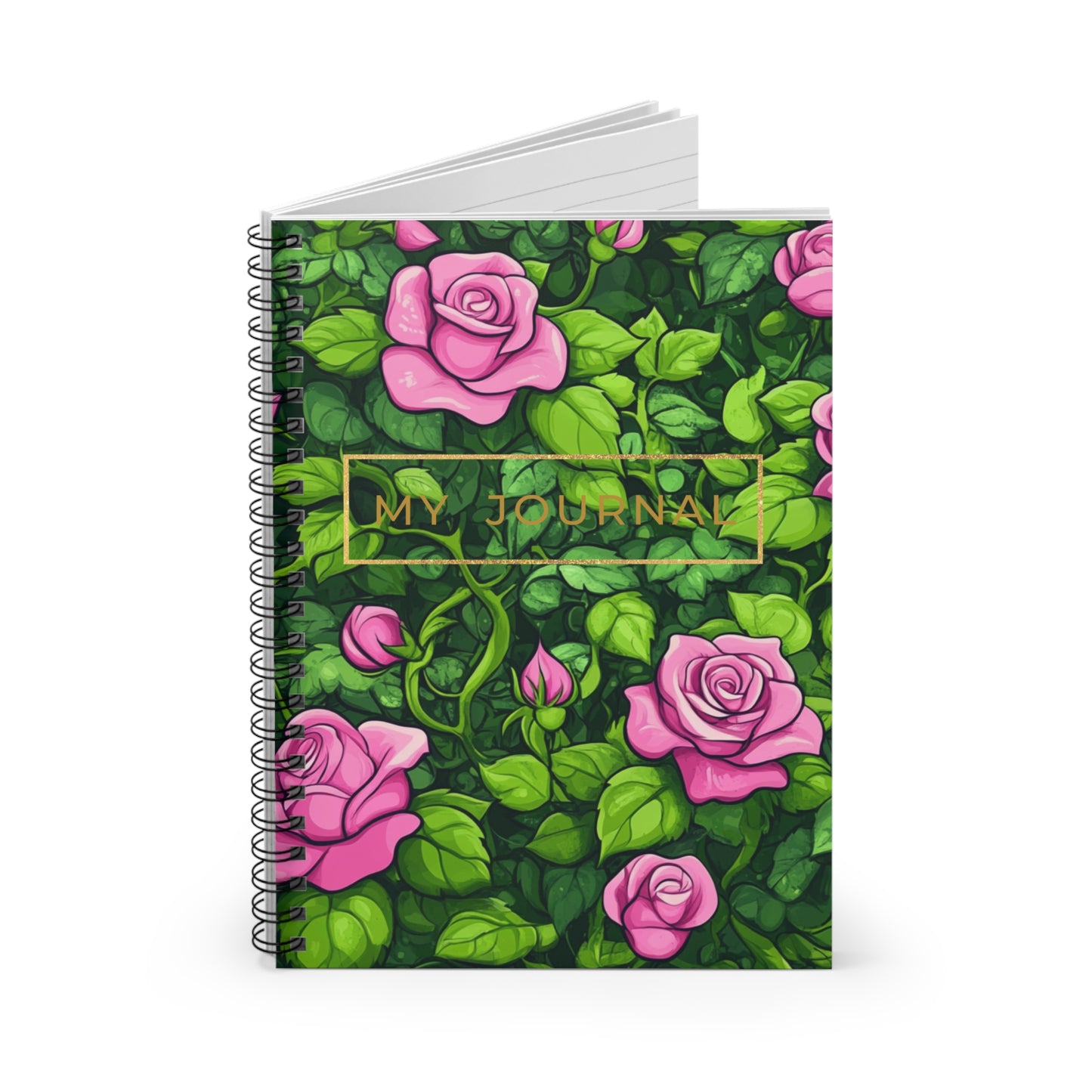 Pink Roses Spiral Note Journal