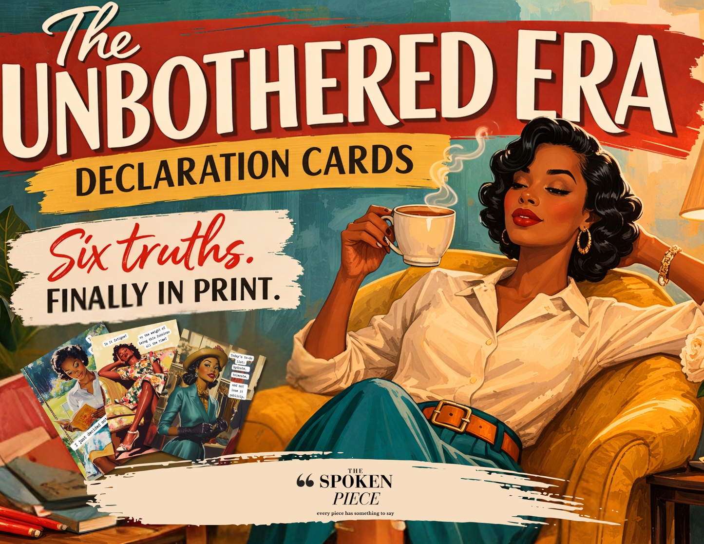 The Unbothered Era Declaration Cards | Printable + Phone Wallpaper | The Spoken Piece